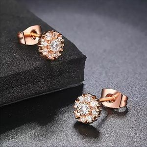Rose Gold Plated Stud Earrings